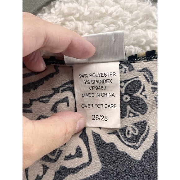 Vintage Blouse Women's Size 26/28 Asymmetrical Wrap Flared Bell Sleeves Y2K - Picture 6 of 8